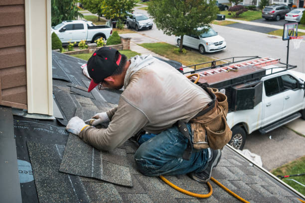 Professional Roof Installation technician working in Waban, MA